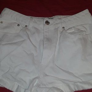 Forever 21 white jean shorts